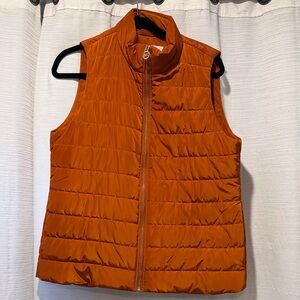 Michael Kors Quilted Vest in Vibrant Orange